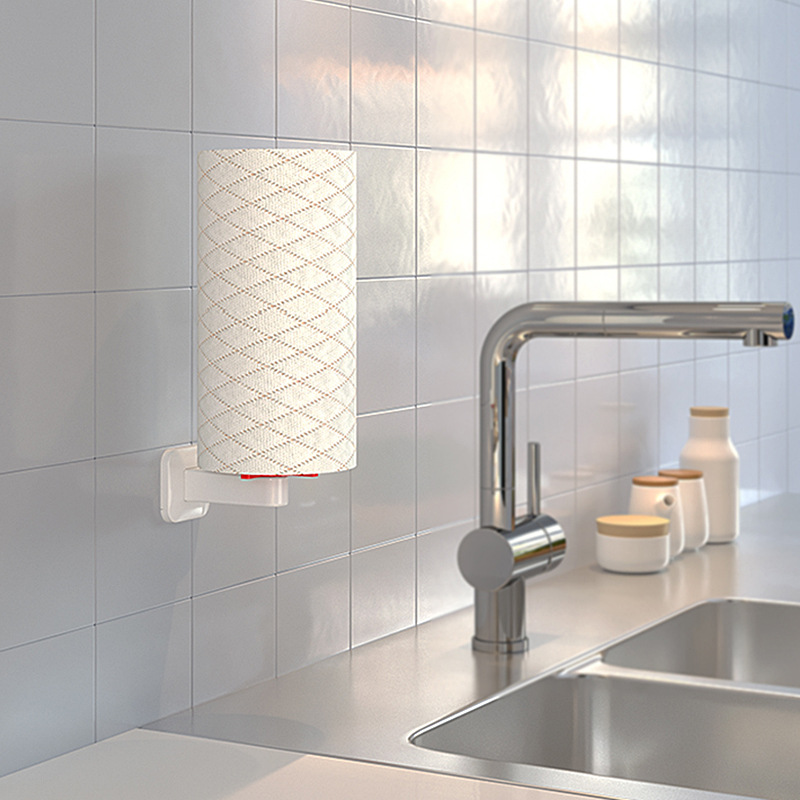 182108无痕贴卷纸纸巾吸油纸架卫浴厨房置物挂架 - 图0