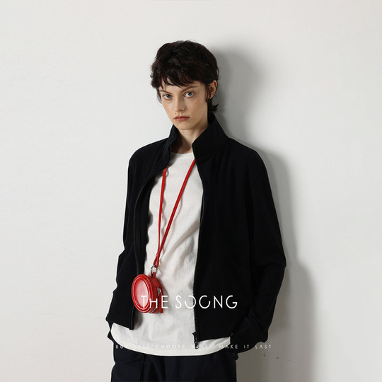 THESOONG/德绒开衫卫衣美利奴羊毛混纺锁温加绒2025新款小外套女