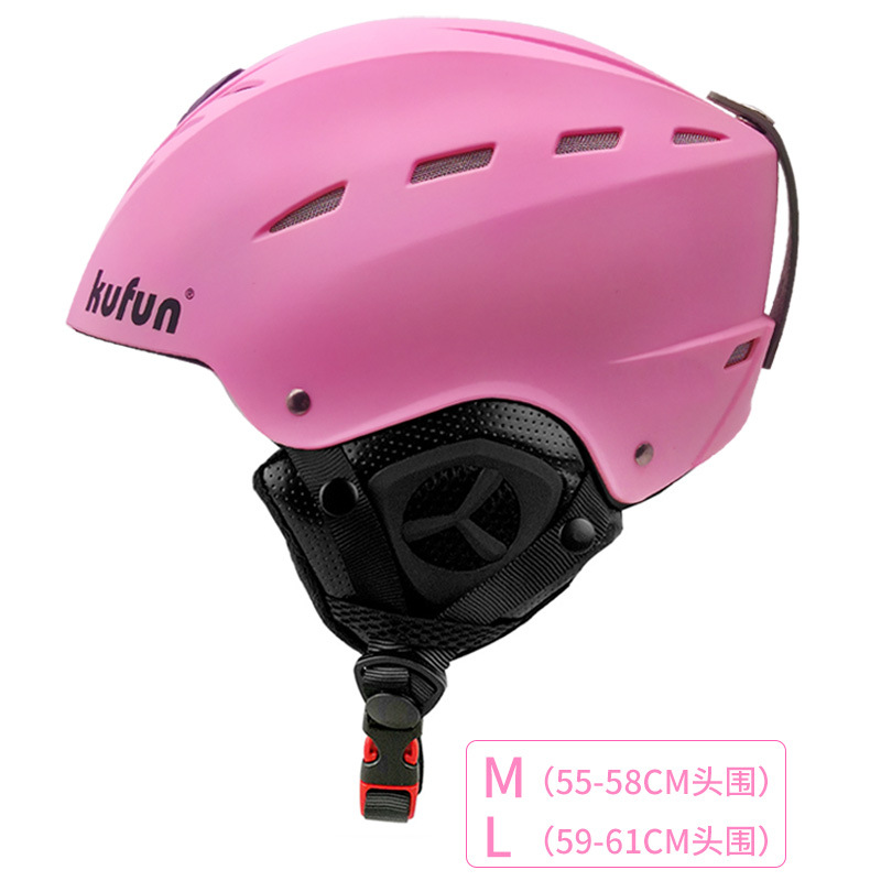 滑雪头盔男女成人轻质双单板头盔滑雪运动护具装备雪盔-图0