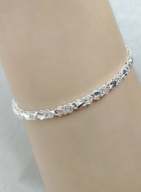 99纯银手链ins小众手饰礼物铜钱