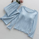 ສິ້ນຝ້າຍ jacquard ບໍລິສຸດແລະ summer padded pajamas ແຂນຍາວແລະ pajamas