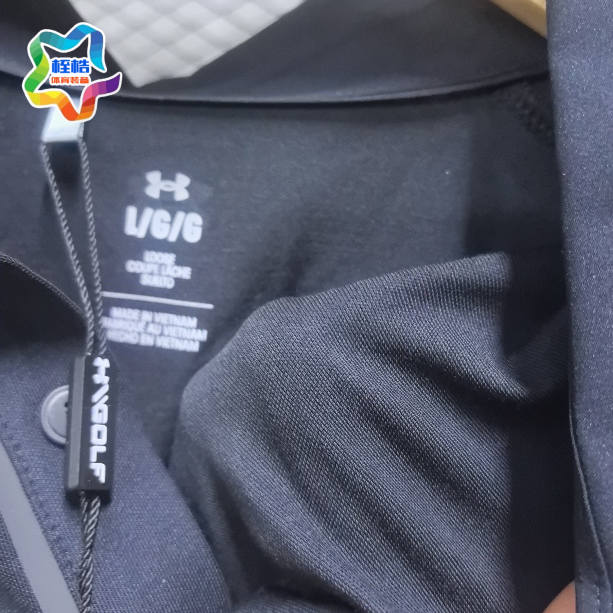 安德玛男子休闲健身高尔夫上衣Tour Tips 运动Polo衫1385128 - 图0