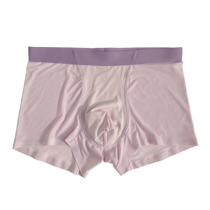 雨沫沫 夏日限定薄透气舒适高弹力冰丝无痕隐形抗菌男士平角内裤,淘宝优惠券,粉丝福利购,淘宝优惠卷