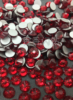 diy深红色玻璃秀禾服美甲平底钻