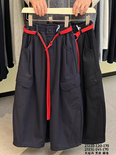 天依角儿童裤子男女童春秋韩版休闲裤新年款一条绒冬保暖裤加绒厚 - 图2