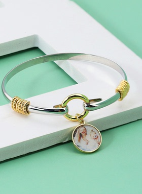 可放照片手镯来图定制DIY手链个性创意手环情侣男女表白礼物配饰