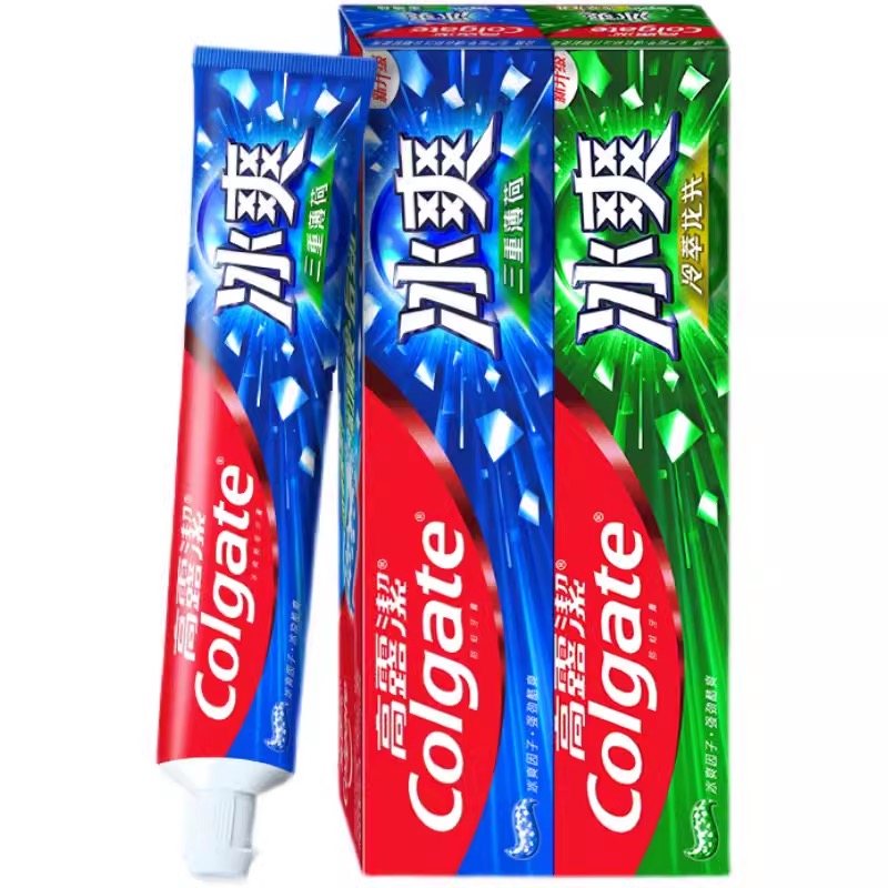 Colgate/高露洁冰爽薄荷龙井茶香牙膏三重薄荷口气持久 - 图3