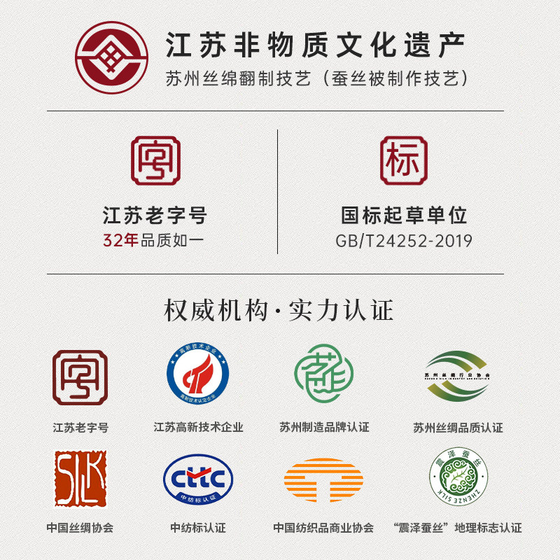 慈云经典臻品100%双宫茧桑蚕长丝蚕丝被芯加厚秋冬被二合一子母被,淘宝优惠券,粉丝福利购,淘宝优惠卷