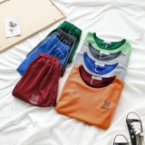 Детские быстросохнущие нарукавники, летний комплект, спортивный костюм подходит для мужчин и женщин, шорты, спортивные леггинсы с шортами, жилет, короткий рукав, подходит для подростков