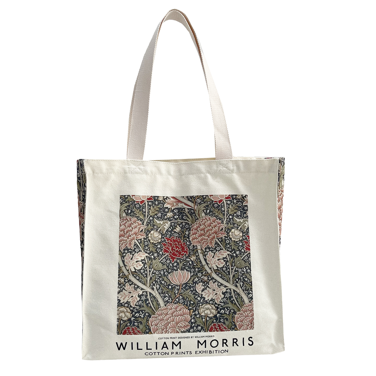威廉莫里斯艺术花卉定制帆布包拉链单肩大容量托特包复古学生书包 - 图3
