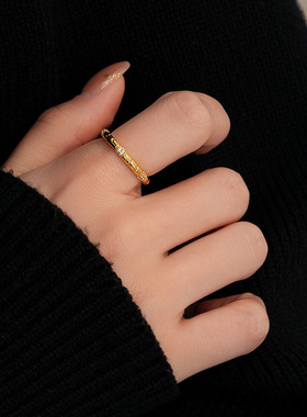 菱形锆石鸢尾花朵宽面开口戒指