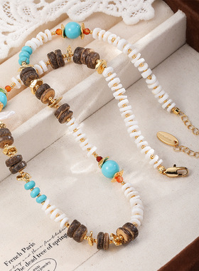 新中式女款绿松石珍珠项链手链