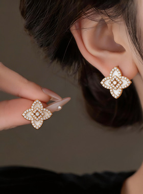 锆石花朵项链手链耳钉戒指套装