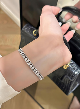 镂空锆石手镯欧美金属风手环