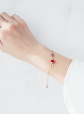 新年红水晶项链镀18K金网红