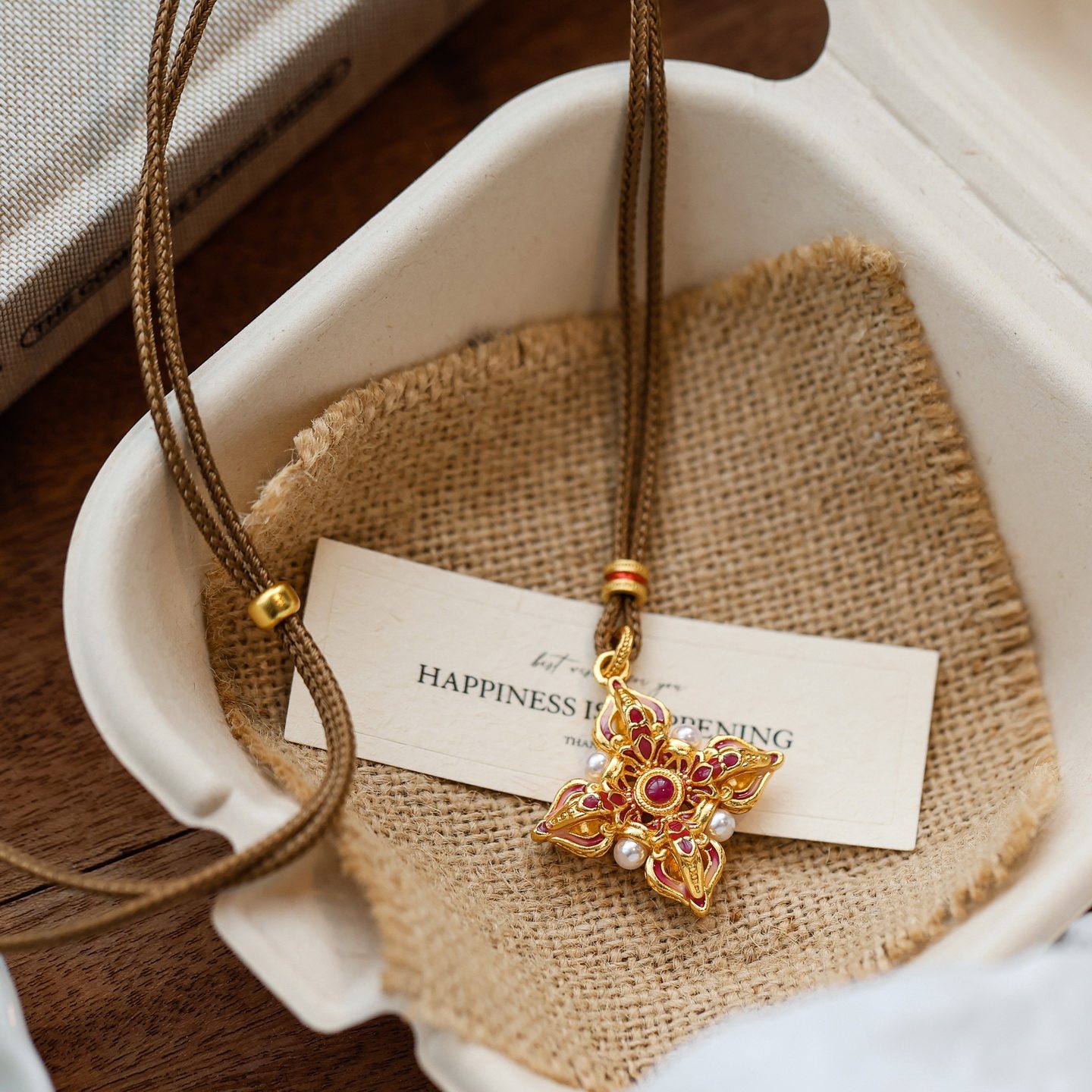 高品质~新中式复古小众设计感金刚杵珍珠项链女卫衣毛衣链礼物,淘宝优惠券,粉丝福利购,淘宝优惠卷