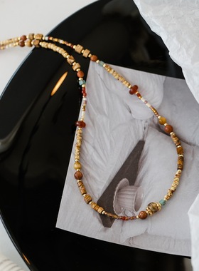 复古高级感天然石大地色系串珠