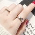 2019 bằng thép titan ngón tay vàng hồng ròng đỏ thủy triều người đơn giản cá tính thời trang nhẫn nữ không phai Giáng sinh - Nhẫn nhẫn vàng nữ 18k Nhẫn