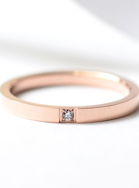 不掉色时尚个性微镶日式ins单钻