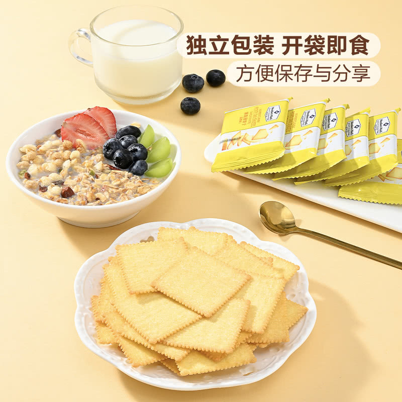 山姆代购 MM薯脆薄饼干蒜香味1.32kg 120包 休闲零食早餐饼干小吃 - 图1