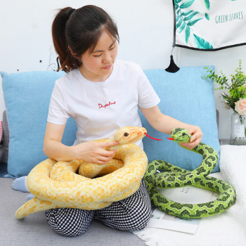 Simulated Snake Doll Plush Toy Large Fake Python Doll Creative Tricky Snake Birth Night Snake Gift for Boys and Girls