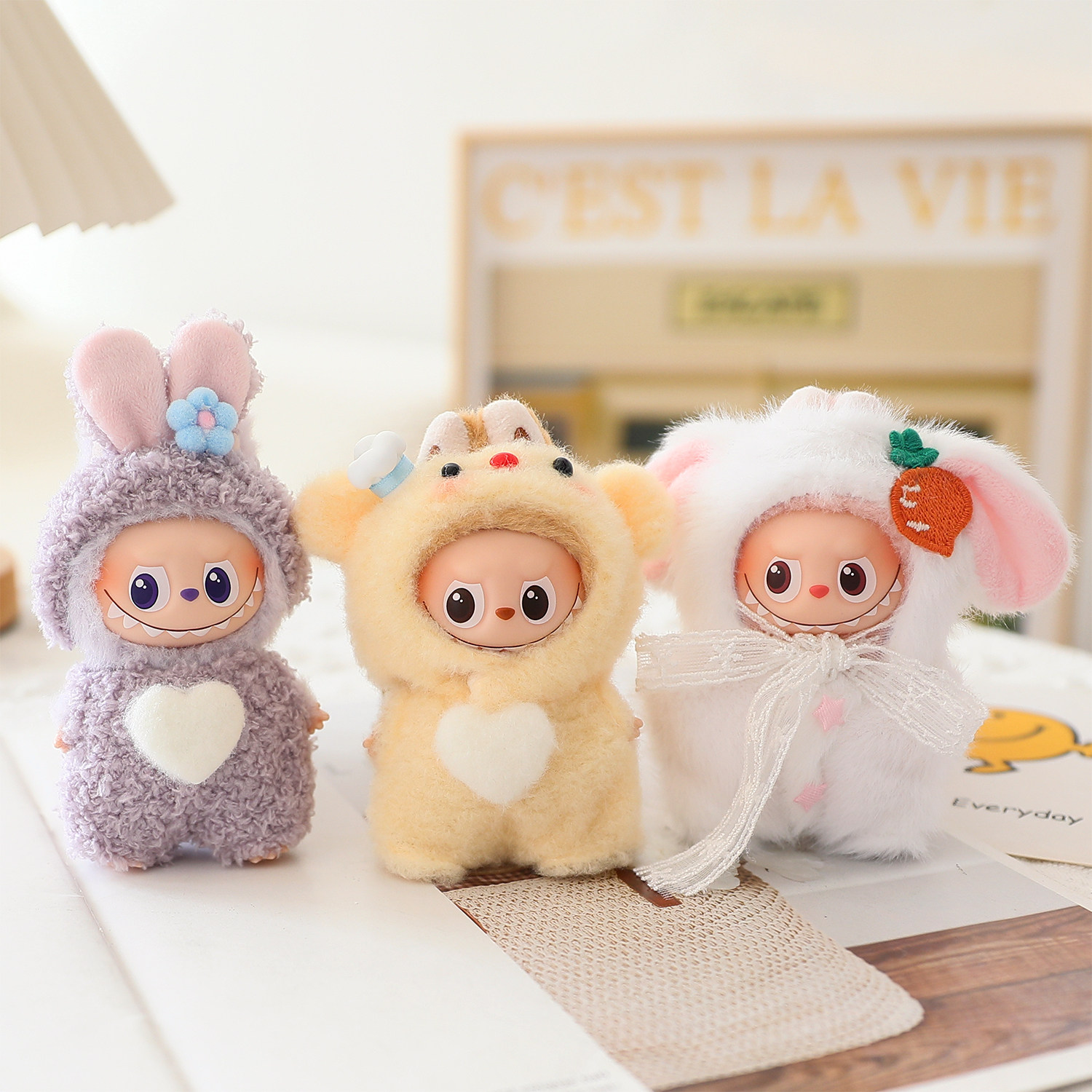 4代Labubu动物毛绒衣服心底密码10cm迷你款拉布布娃衣着替换装萌,淘宝优惠券,粉丝福利购,淘宝优惠卷