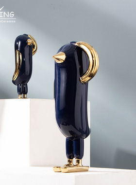 空间港陶瓷摆件动物鸟家居ins网红饰品客厅电视柜酒柜装饰工艺品