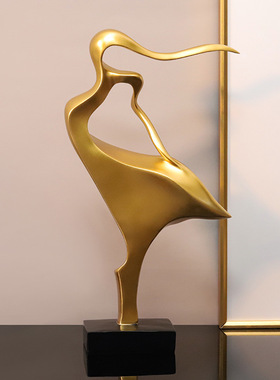 创意现代抽象艺术工艺品双人舞者母女摆件家居酒柜办公室装饰品