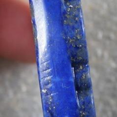 天然阿富汗宝石蓝青金石招财进宝吊牌/挂坠 天青石挂件/项坠 牌子