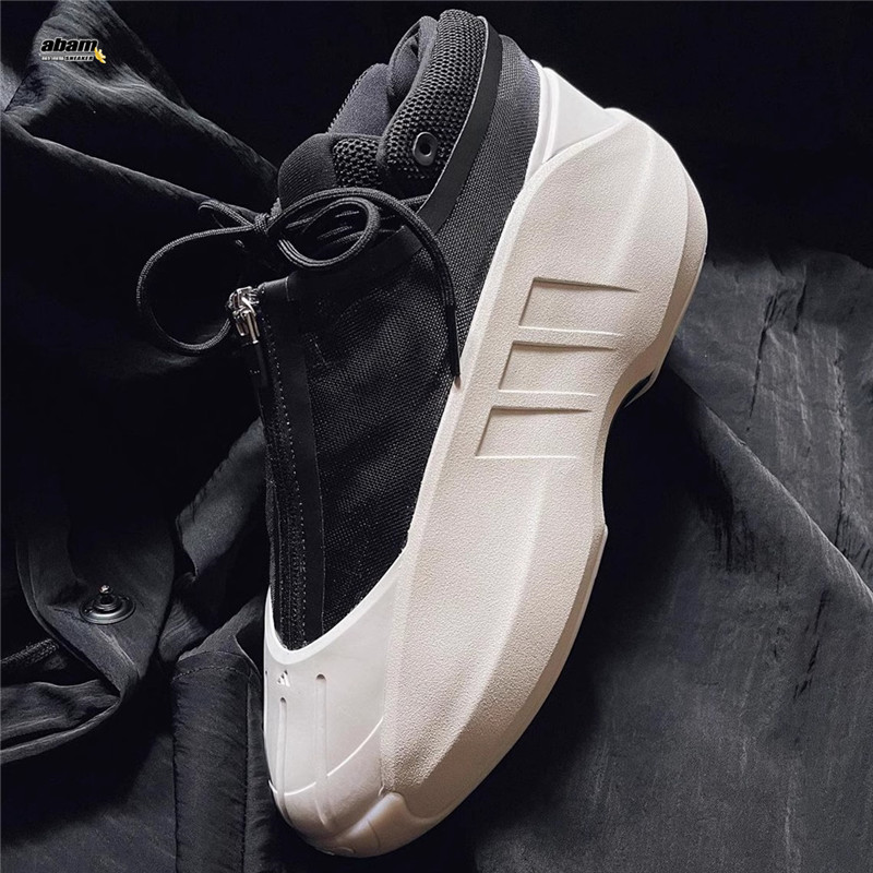 Adidas Crazy lIInfinity 高帮复古面包款男子黑白色篮球鞋IE3079 - 图1