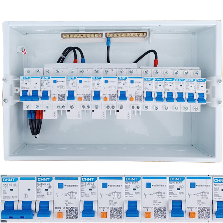 家用暗装强电配电箱照明PZ30 15 18 20回路正泰空开漏电回路成套 - 图2