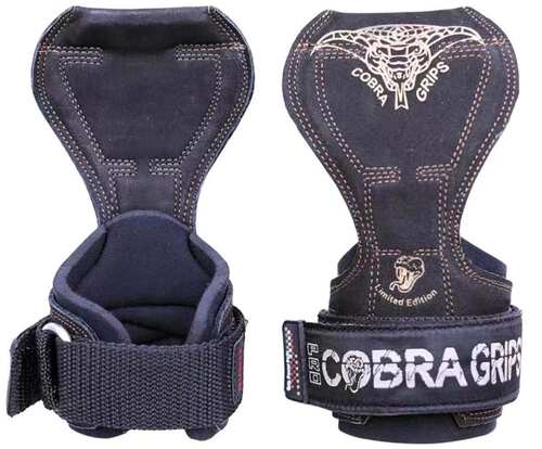 Cobra Grips眼镜蛇牛皮护掌健身手套助力带引体硬拉 - 图0