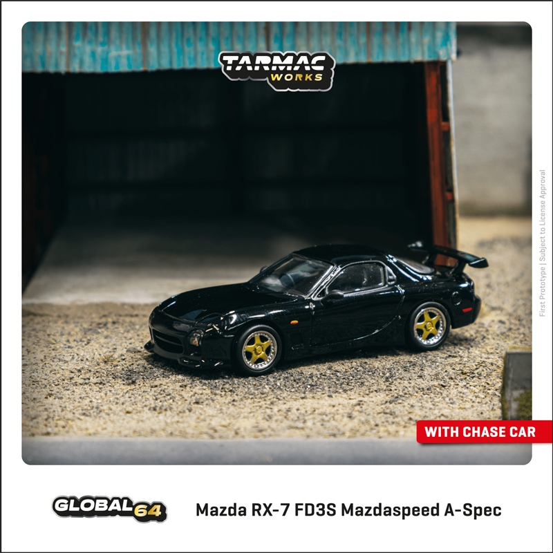 现货|Mazda RX-7 FD3S speed A-Spec TARMAC 1/64 马自达车模型TW - 图3