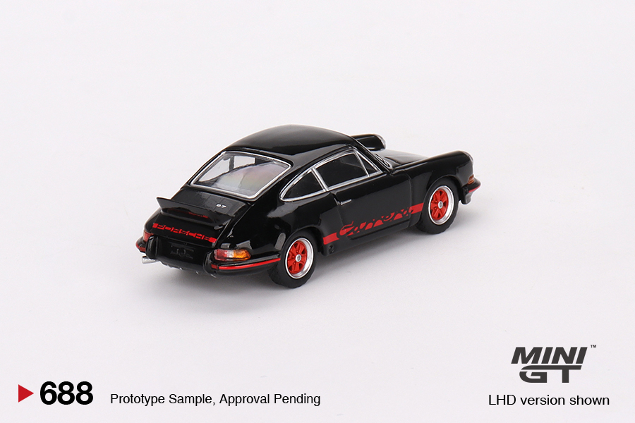 现货|Carrera RS 2.7 Black Red Livery MINIGT 1/64 911车模型-图0