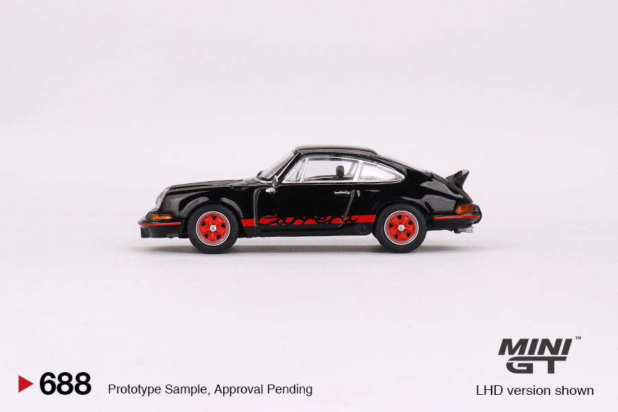 现货|Carrera RS 2.7 Black Red Livery MINIGT 1/64 911车模型-图2