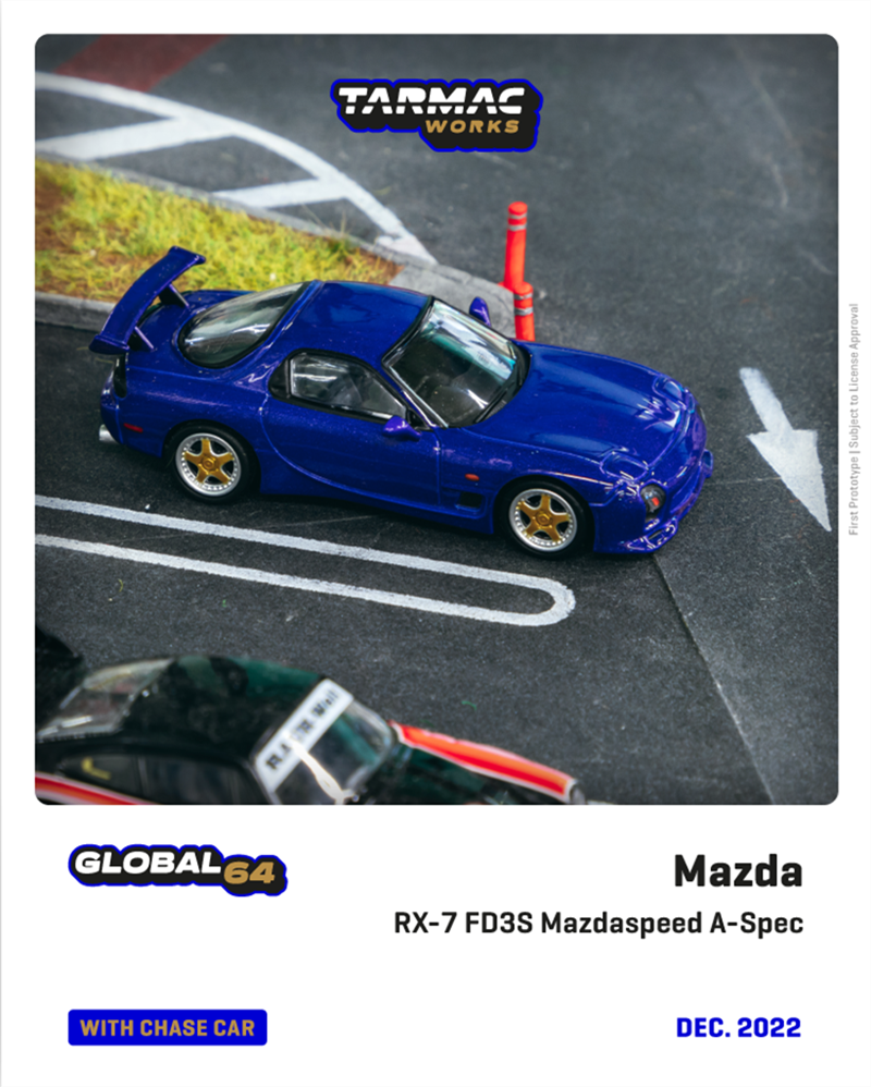 现货-RX-7 FD3S Mazdaspeed A-Spec TARMAC 1/64 TW 马自达车模型 - 图1