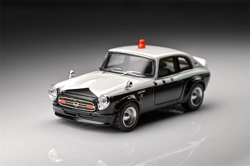 现货|吴彦祖 S800 黑 Spoon POLICE Furuya 1/64 本田改装车模型 - 图0