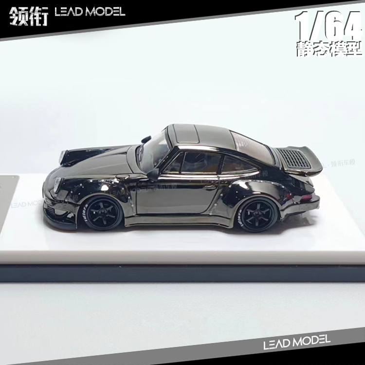 预订|电镀版 Gunmetal Gray RWB 930 鲸翼枪灰 MC 1/64 911车模型 - 图1