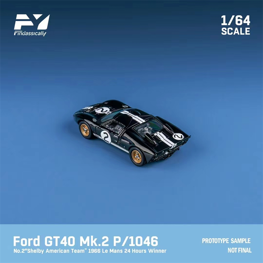 预订|LeMans Ford GT40 MkII 黑2 FY Finclassically 1/64 车模型 - 图1