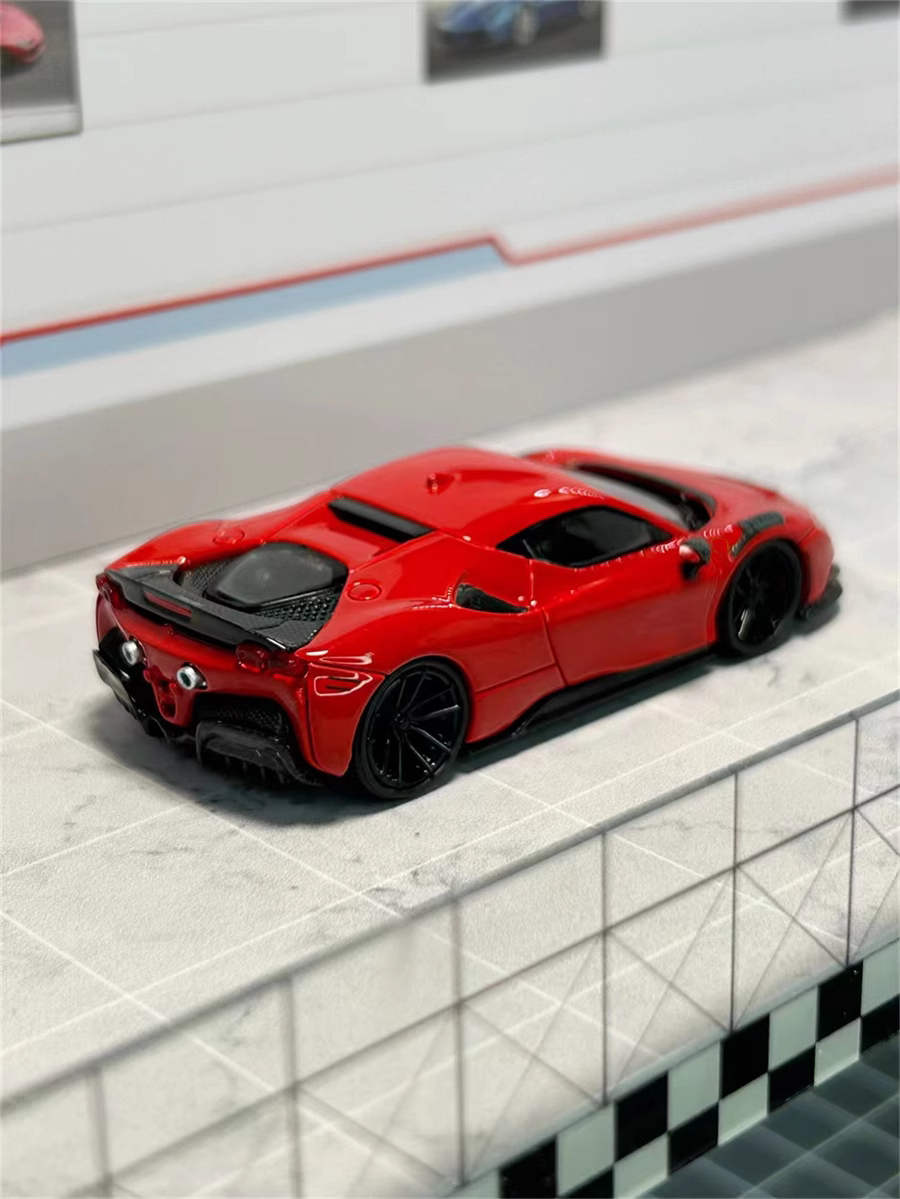 现货|Novitec SF90 附赠轮毂一套 Fine model 1/64 合金 车模型 - 图2