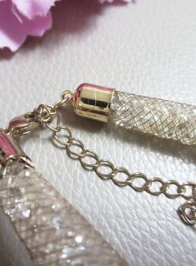 出口外贸饰品欧美时尚夸张派对宴会网站满钻圆柱形手链