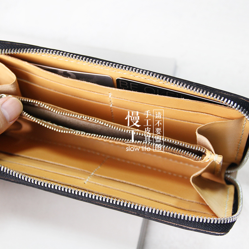 镇店之宝新禧马臀皮长款拉链钱包一针一线全手缝慢工-图1