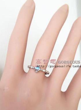 轻奢珠宝日系闪亮月光石戒指