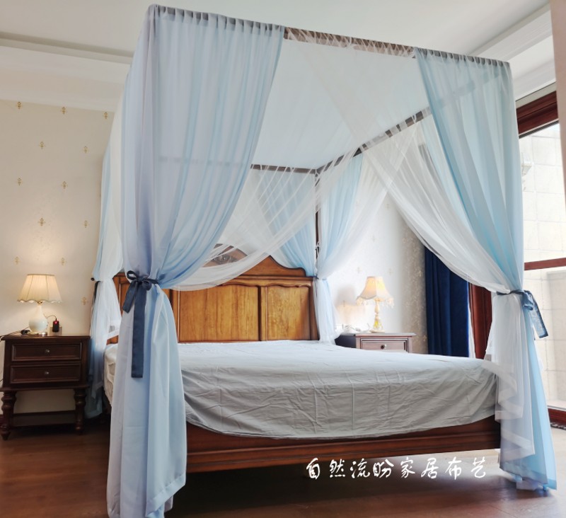定做拼接式外部式网眼纱床幔民宿酒店客栈东南亚风美式乡村蚊帐_虎窝淘
