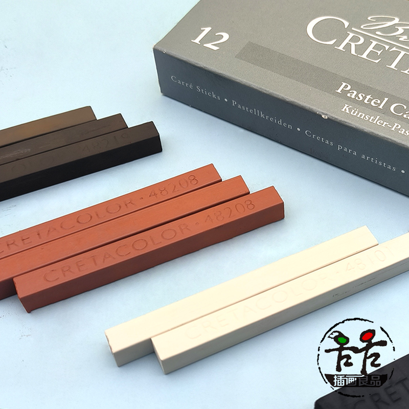 奥地利cretacolor卡塔石墨棒色粉棒炭棒单支2B4B6B多色素描绘画 - 图1