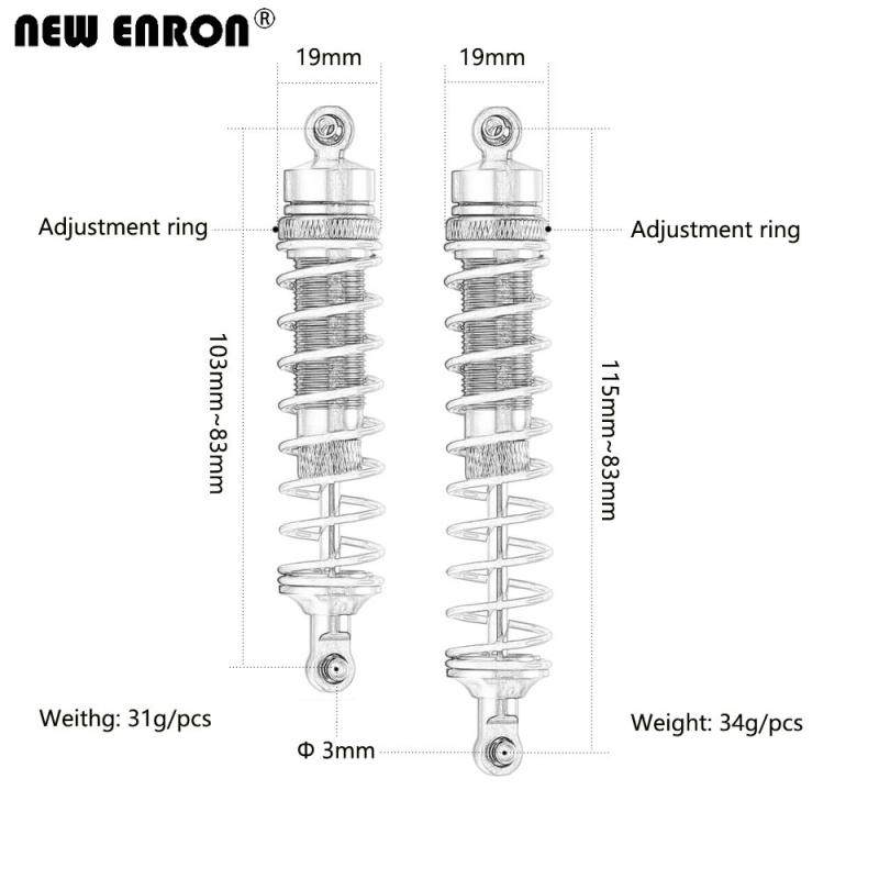 103/115MM 模型死老鼠 1/10 Traxxas Slash 4X4 2WD 全金属避震器 - 图0