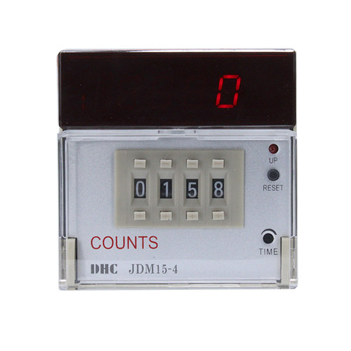 温州大华DHC JDM15-4 数显计数器 COUNTS 4位加法计数器 自动累计 - 图0