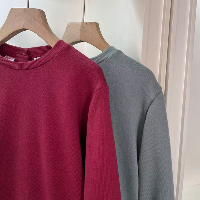 6113女童长袖连衣裙春秋毛圈拼接休闲裙子 80-110cm 特价 - 图2