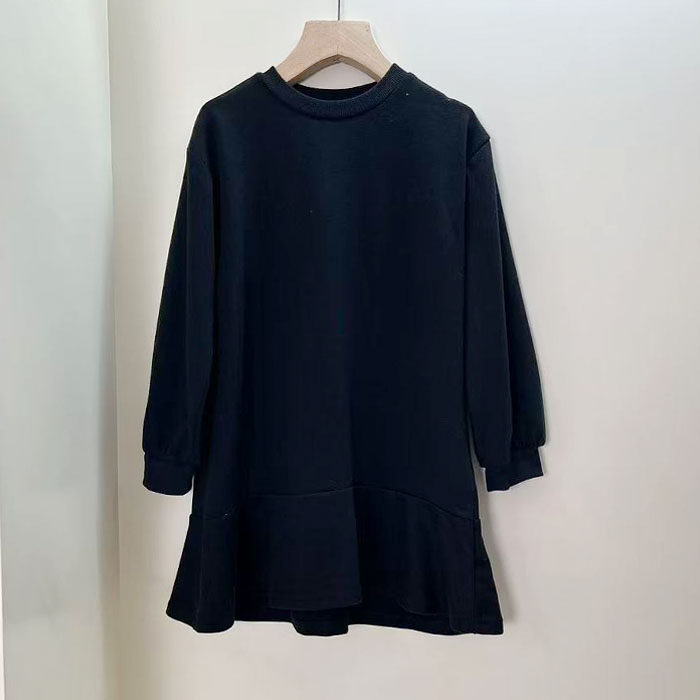 6114日单BR女童长袖连衣裙春秋毛圈休闲裙子100-150cm 特价！ - 图3