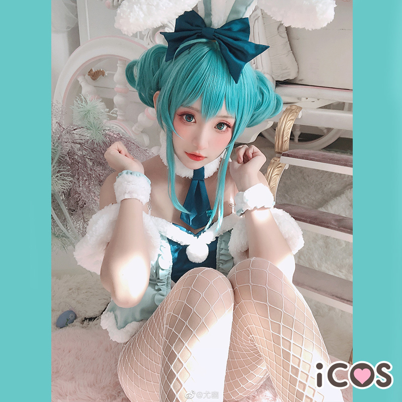 现货ICOS初音cos服miku白兔女郎icos紧身衣动漫服装女-图0